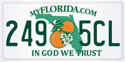 FL license plate 2495CL