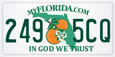 FL license plate 2495CQ