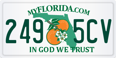 FL license plate 2495CV