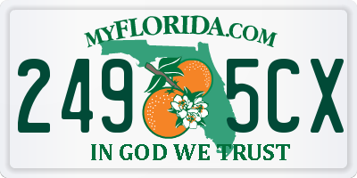 FL license plate 2495CX