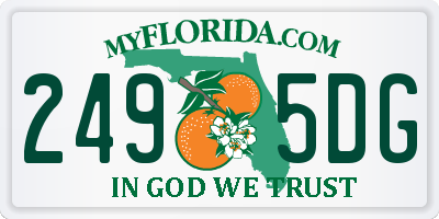 FL license plate 2495DG