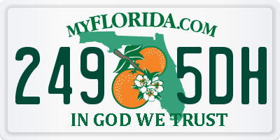 FL license plate 2495DH