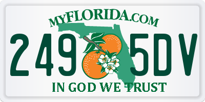 FL license plate 2495DV