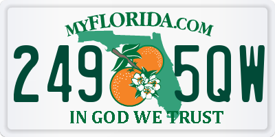 FL license plate 2495QW
