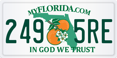 FL license plate 2495RE