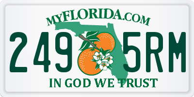 FL license plate 2495RM