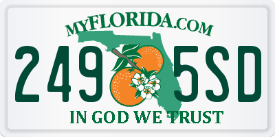 FL license plate 2495SD