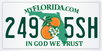 FL license plate 2495SH
