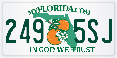 FL license plate 2495SJ