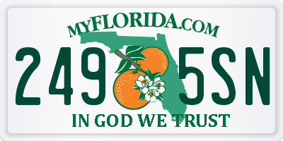FL license plate 2495SN