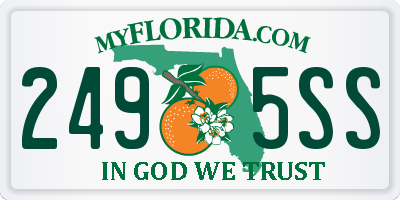 FL license plate 2495SS