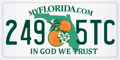FL license plate 2495TC