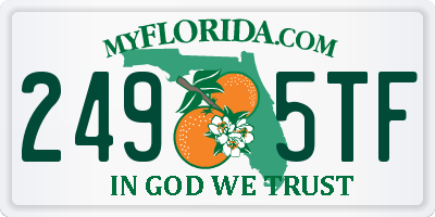 FL license plate 2495TF