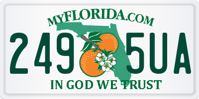FL license plate 2495UA