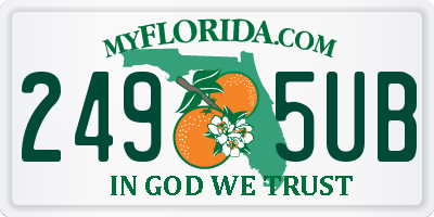 FL license plate 2495UB