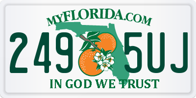 FL license plate 2495UJ