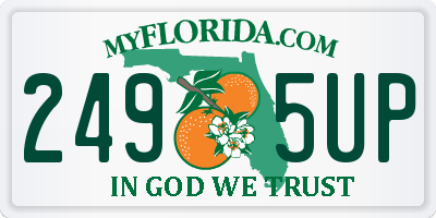 FL license plate 2495UP