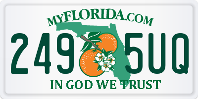 FL license plate 2495UQ