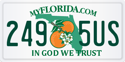 FL license plate 2495US