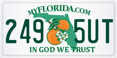 FL license plate 2495UT