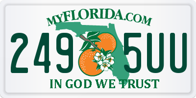 FL license plate 2495UU