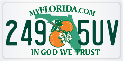 FL license plate 2495UV