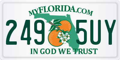 FL license plate 2495UY
