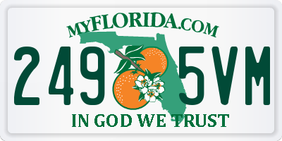FL license plate 2495VM