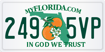FL license plate 2495VP