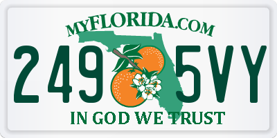 FL license plate 2495VY