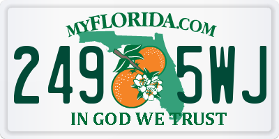 FL license plate 2495WJ
