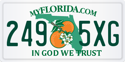 FL license plate 2495XG