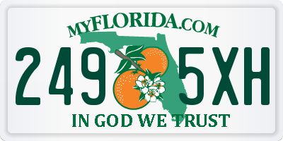 FL license plate 2495XH
