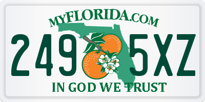 FL license plate 2495XZ