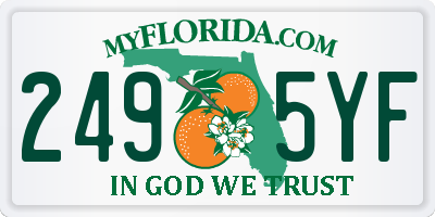FL license plate 2495YF