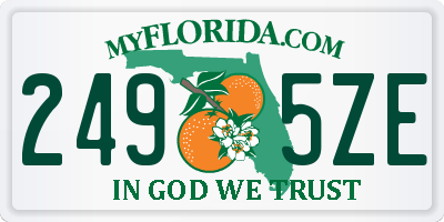 FL license plate 2495ZE