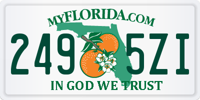 FL license plate 2495ZI