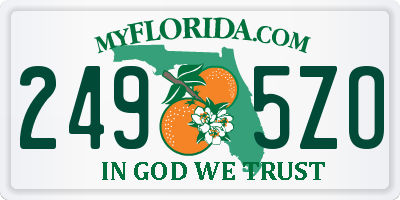 FL license plate 2495ZO