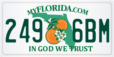 FL license plate 2496BM