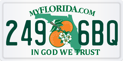 FL license plate 2496BQ