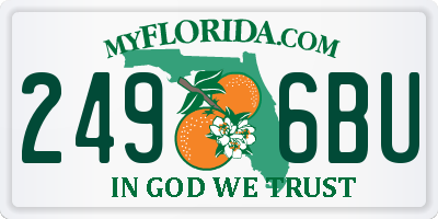 FL license plate 2496BU