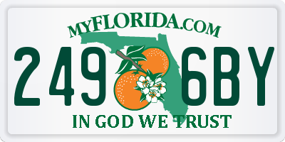 FL license plate 2496BY