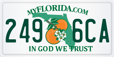 FL license plate 2496CA