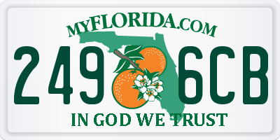 FL license plate 2496CB