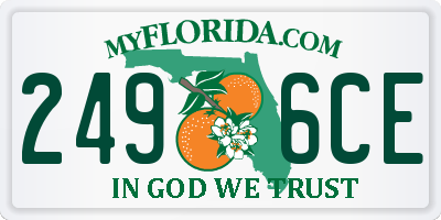 FL license plate 2496CE