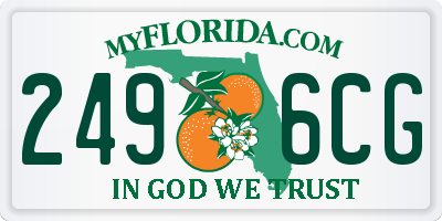 FL license plate 2496CG