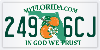FL license plate 2496CJ
