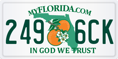 FL license plate 2496CK