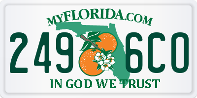 FL license plate 2496CO