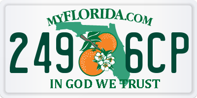 FL license plate 2496CP